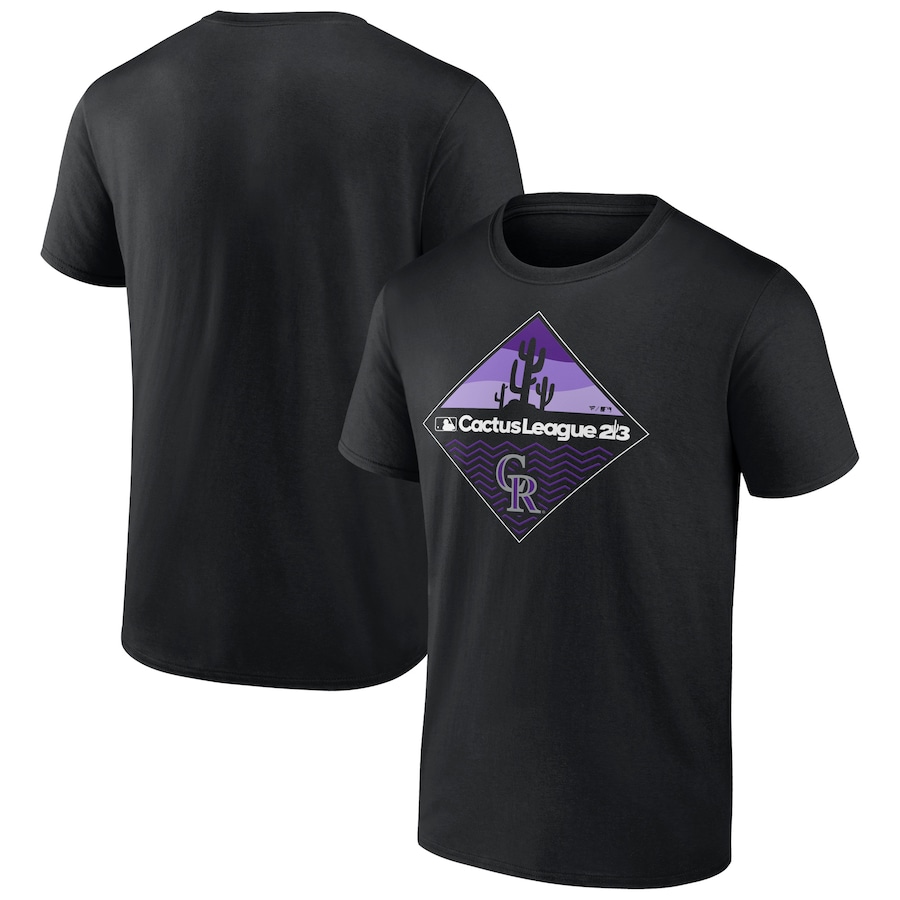 Men's Colorado Rockies Black 2023 MLB Spring Training Diamond T-Shirt Men's Colorado Rockies Black 2023 MLB Spring Training Diamond T-Shirt