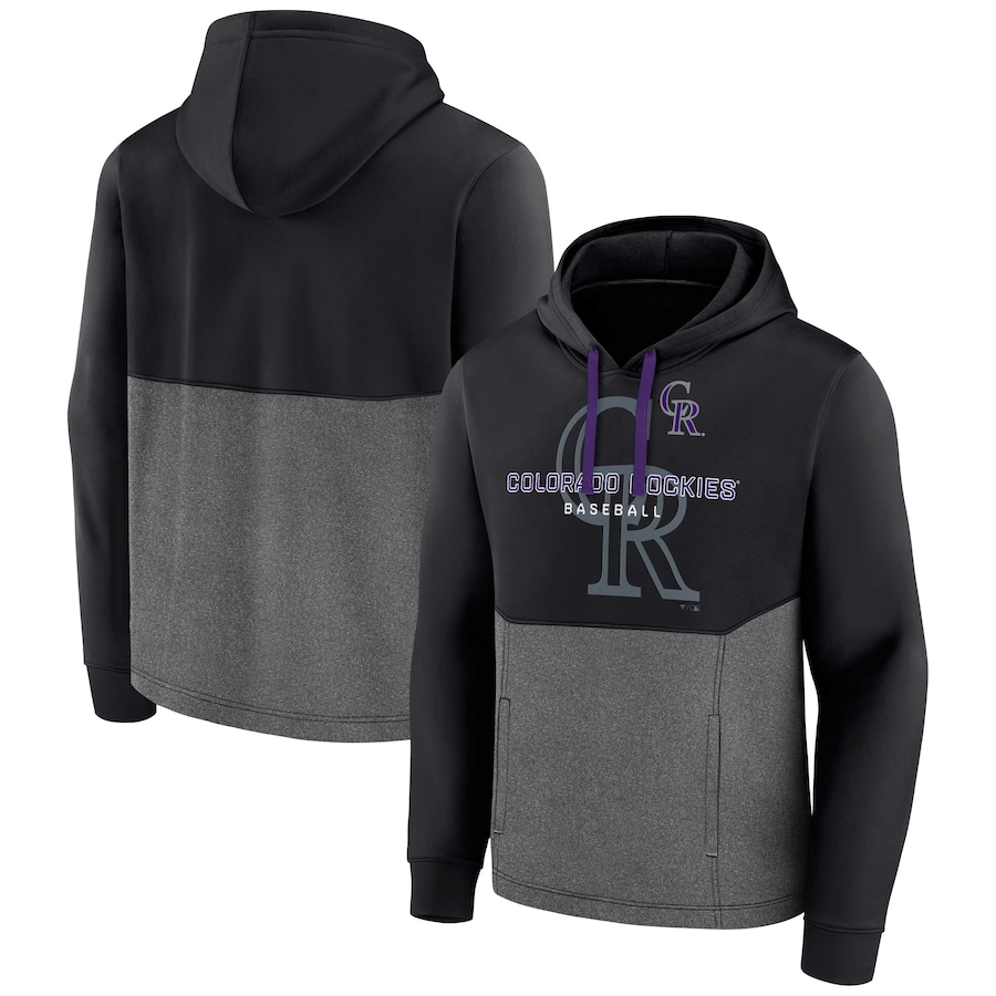 Men's Colorado Rockies Black Call the Shots Pullover Hoodie Men's Colorado Rockies Black Call the Shots Pullover Hoodie