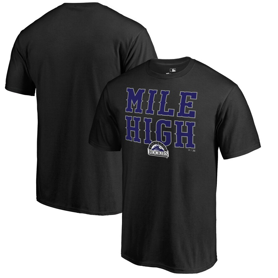 Men's Colorado Rockies Black Hometown Collection Mile High T-Shirt Men's Colorado Rockies Black Hometown Collection Mile High T-Shirt