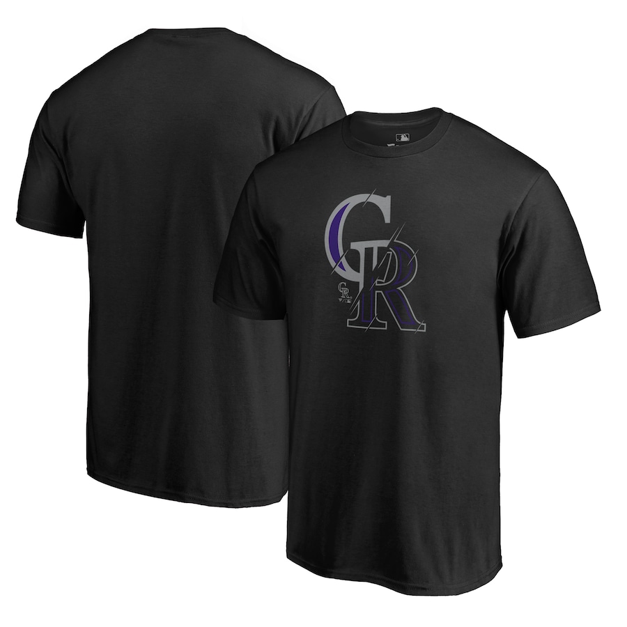 Men's Colorado Rockies Black X-Ray T-Shirt Men's Colorado Rockies Black X-Ray T-Shirt