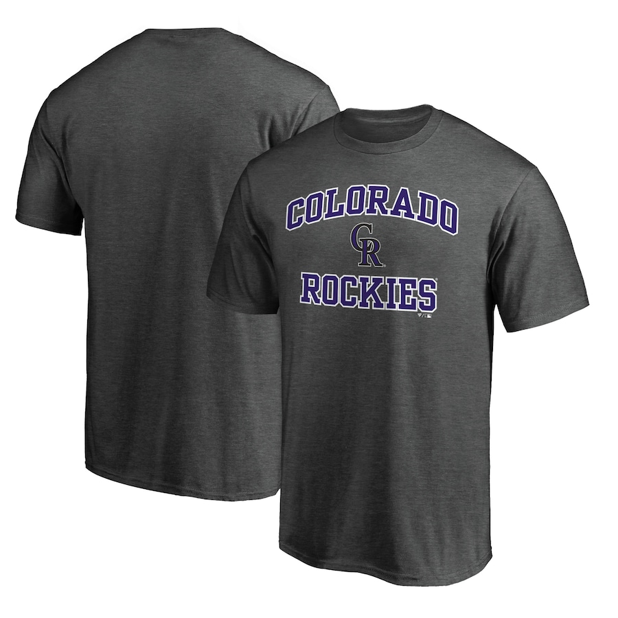 Men's Colorado Rockies Charcoal Heart and Soul T-Shirt Men's Colorado Rockies Charcoal Heart and Soul T-Shirt