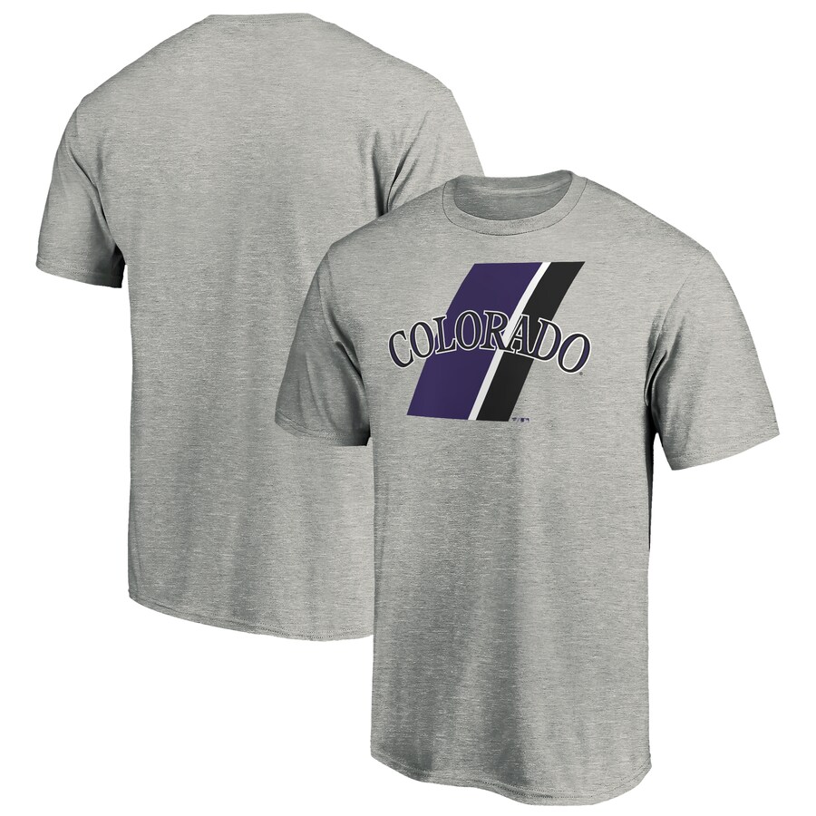 Men's Colorado Rockies Heathered Gray Team Prep T-Shirt Men's Colorado Rockies Heathered Gray Team Prep T-Shirt