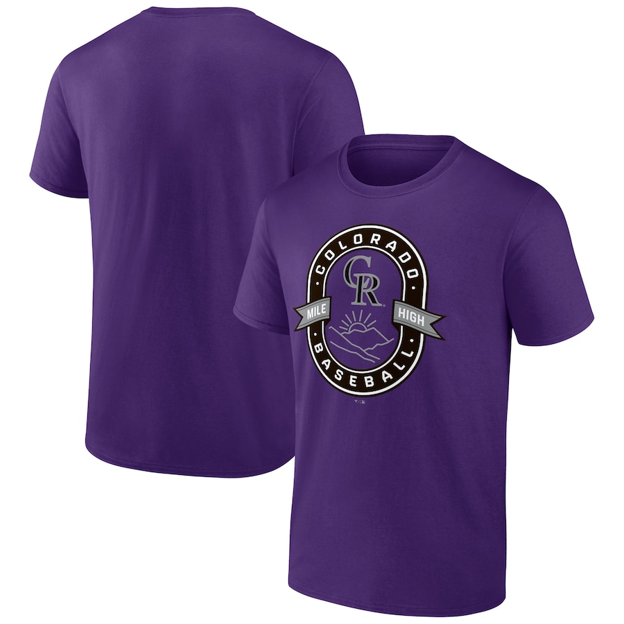 Men's Colorado Rockies Purple Glory Bound Mile high T-Shirt Men's Colorado Rockies Purple Glory Bound Mile high T-Shirt
