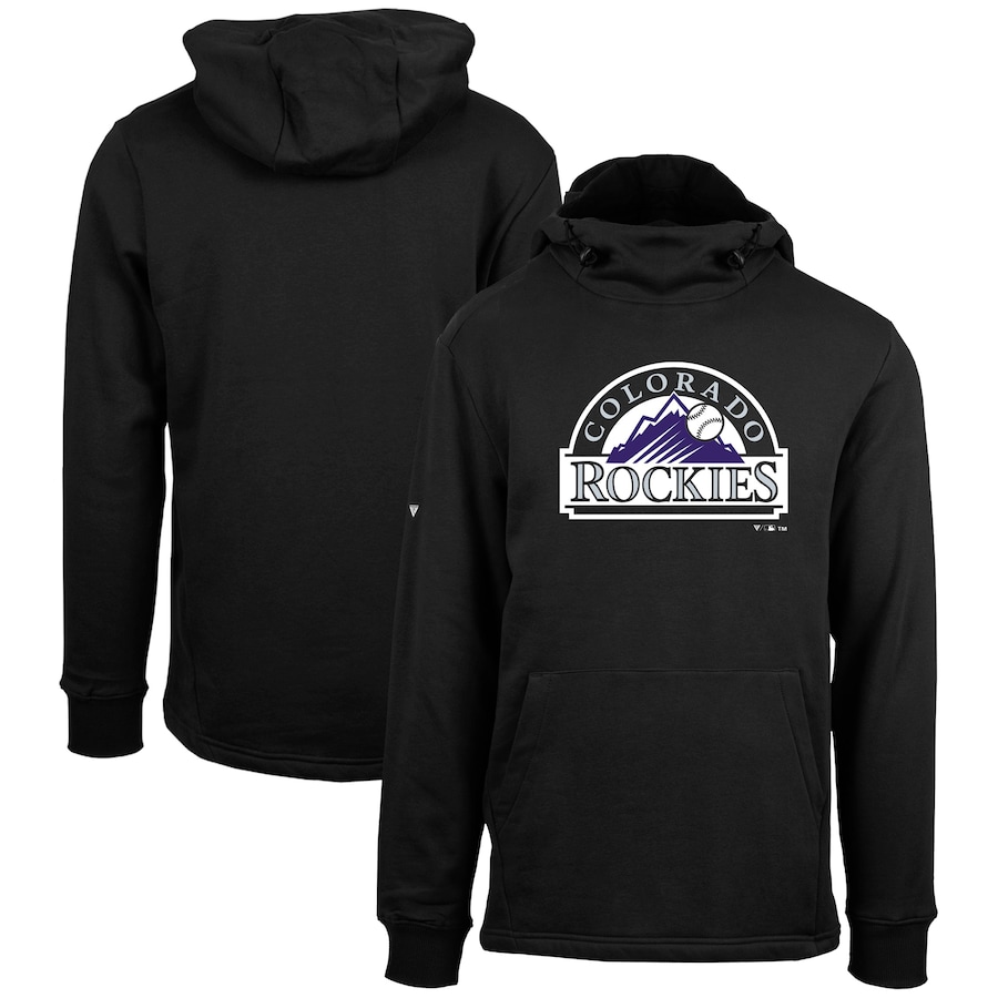 Men's Colorado Rockies Levelwear Black Shift Sportswear Core Logo Pullover Hoodie Men's Colorado Rockies Levelwear Black Shift Sportswear Core Logo Pullover Hoodie
