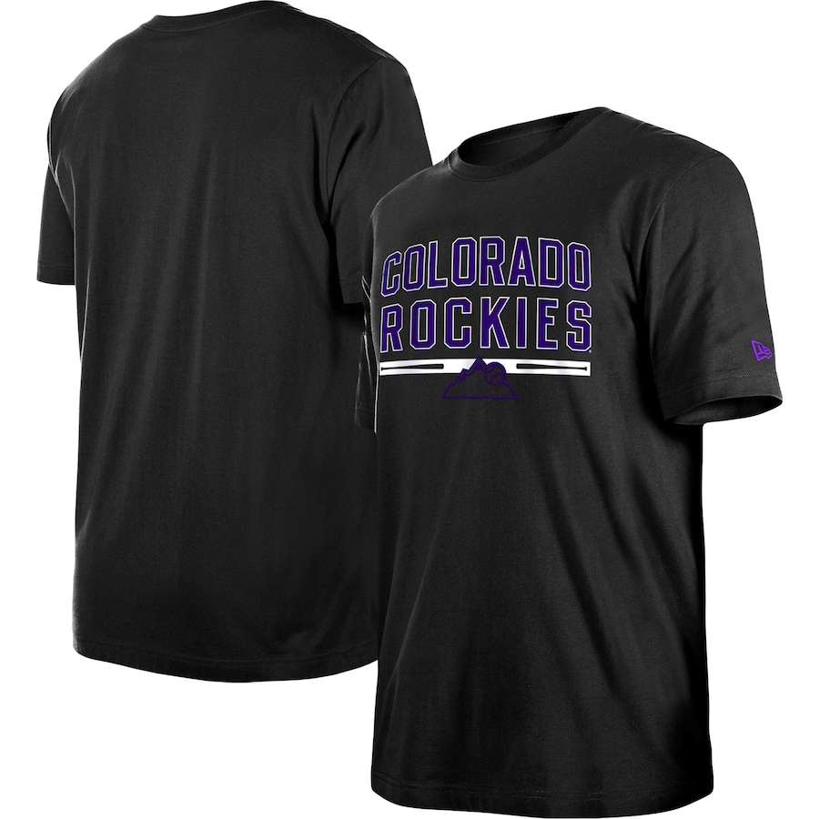 Men's Colorado Rockies New Era Black Batting Practice T-Shirt Men's Colorado Rockies New Era Black Batting Practice T-Shirt