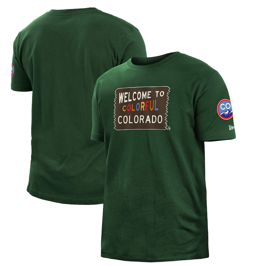 Men's Colorado Rockies New Era Green 2022 City Connect T-Shirt Men's Colorado Rockies New Era Green 2022 City Connect T-Shirt