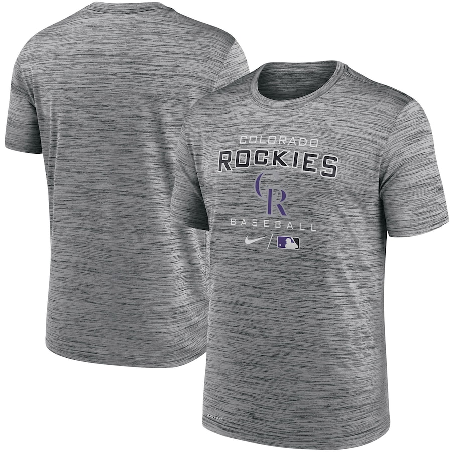 Men's Colorado Rockies Nike Anthracite Authentic Collection Velocity Practice Performance T-Shirt Men's Colorado Rockies Nike Anthracite Authentic Collection Velocity Practice Performance T-Shirt