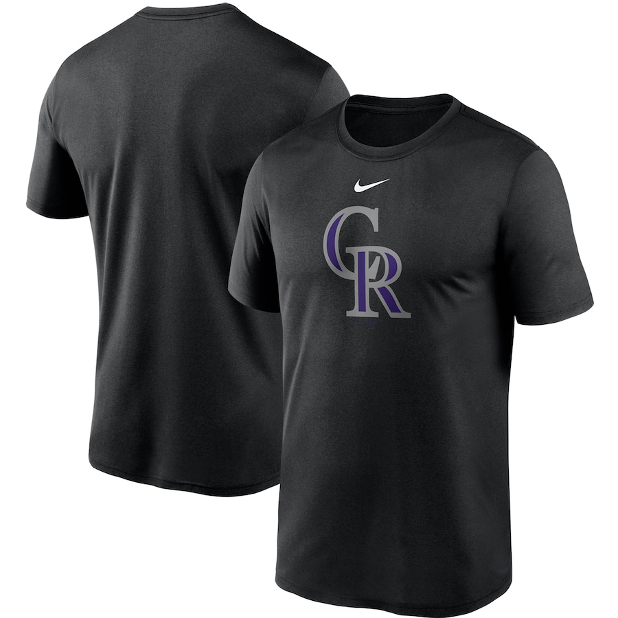 Men's Colorado Rockies Nike Black Large Logo Legend Performance T-Shirt Men's Colorado Rockies Nike Black Large Logo Legend Performance T-Shirt
