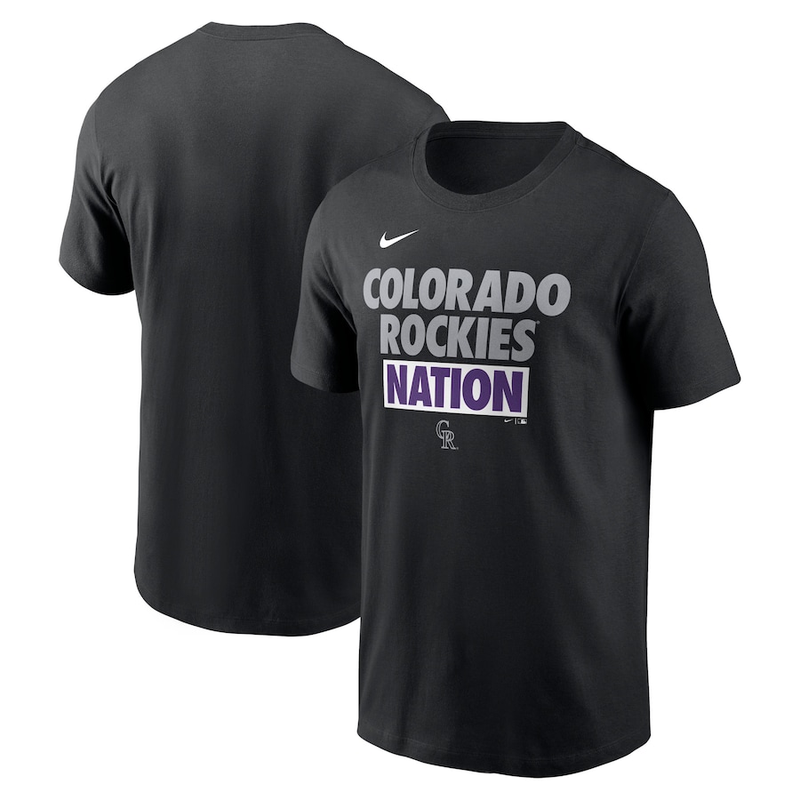 Men's Colorado Rockies Nike Black Rally Rule T-Shirt Men's Colorado Rockies Nike Black Rally Rule T-Shirt