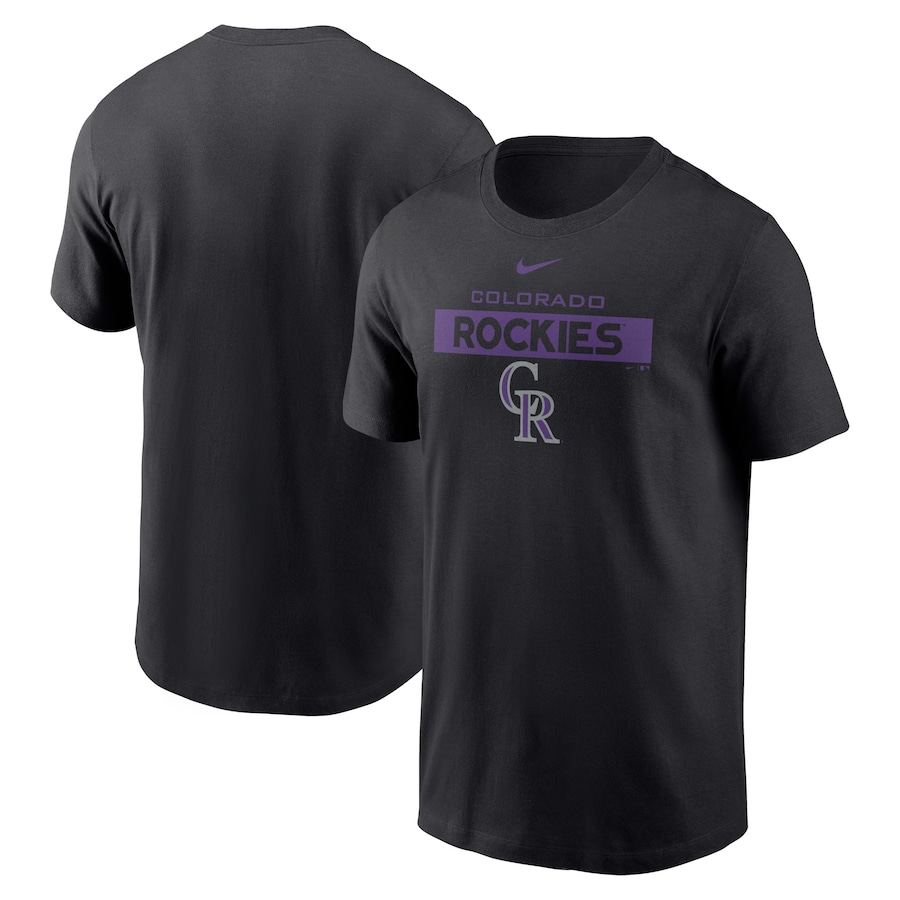Men's Colorado Rockies Nike Black Team T-Shirt Men's Colorado Rockies Nike Black Team T-Shirt