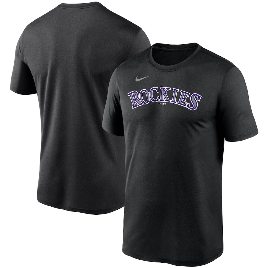 Men's Colorado Rockies Nike Black Wordmark Legend T-Shirt Men's Colorado Rockies Nike Black Wordmark Legend T-Shirt