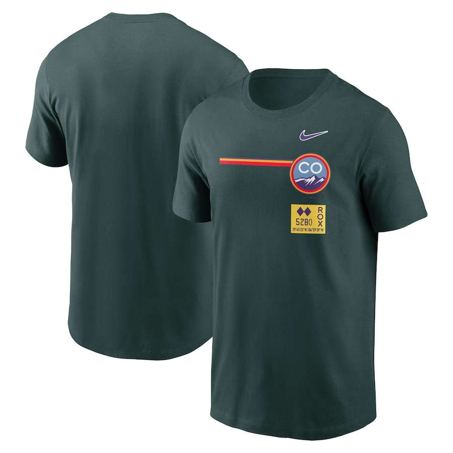 Men's Colorado Rockies Nike Green 2022 City Connect Graphic T-Shirt Men's Colorado Rockies Nike Green 2022 City Connect Graphic T-Shirt