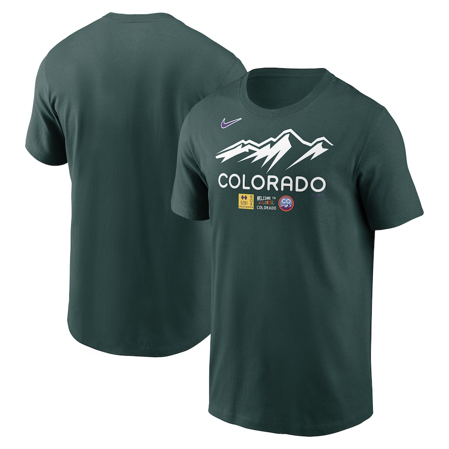 Men's Colorado Rockies Nike Green 2022 City Connect Wordmark T-Shirt Men's Colorado Rockies Nike Green 2022 City Connect Wordmark T-Shirt