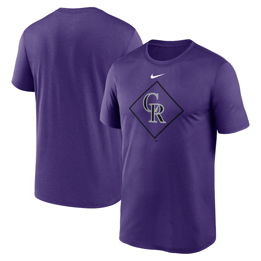 Men's Colorado Rockies Nike Purple Legend Icon Performance T-Shirt