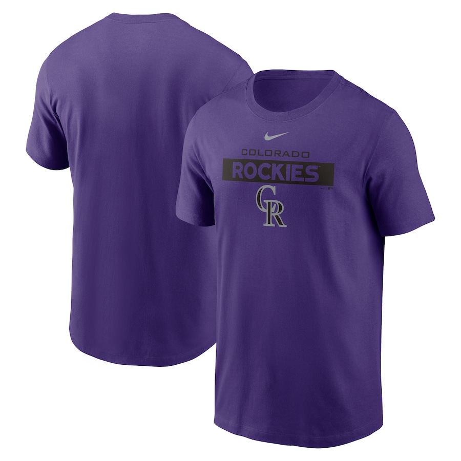 Men's Colorado Rockies Nike Purple Team T-Shirt Men's Colorado Rockies Nike Purple Team T-Shirt