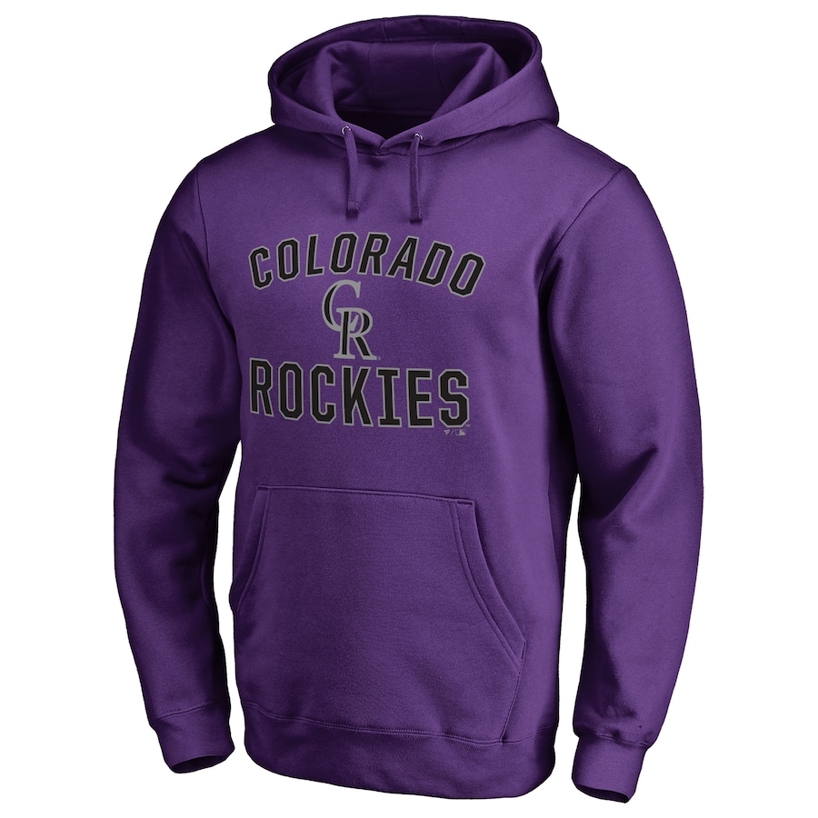 Men's Colorado Rockies Purple Victory Arch Pullover Hoodie Men's Colorado Rockies Purple Victory Arch Pullover Hoodie
