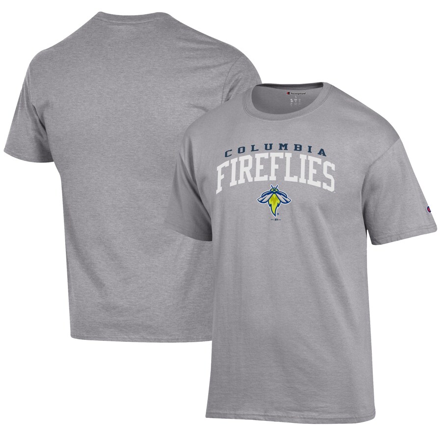 Men's Columbia Fireflies Champion Gray Jersey T-Shirt Men's Columbia Fireflies Champion Gray Jersey T-Shirt