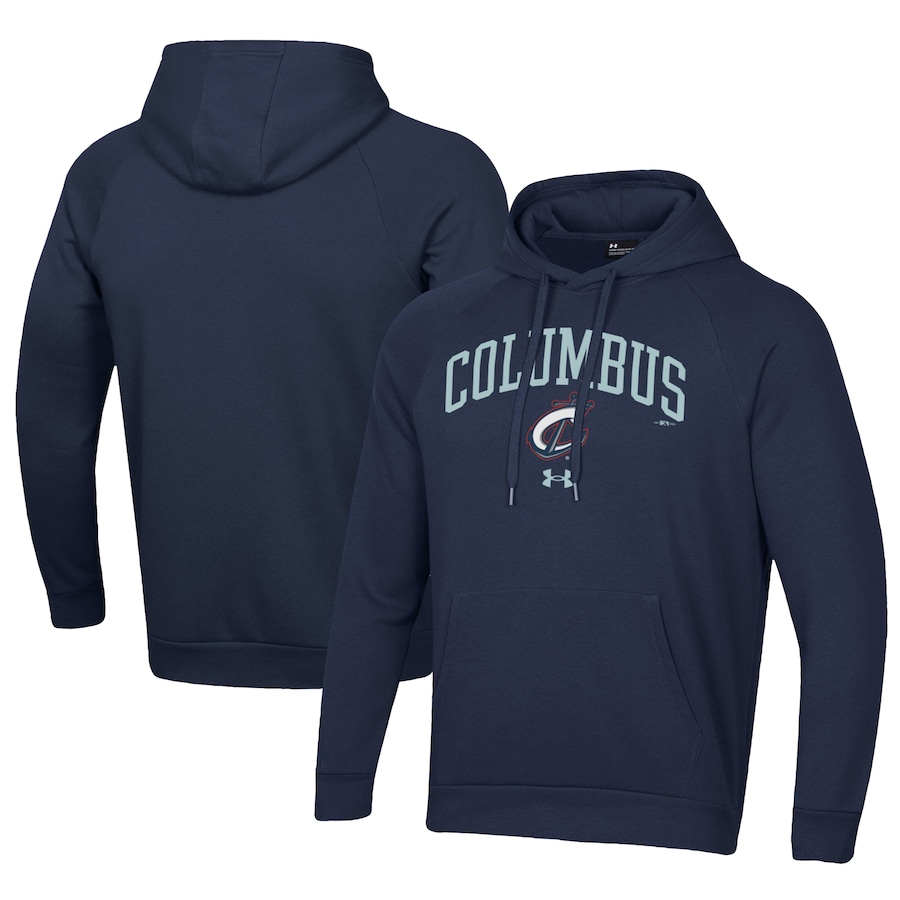 Men's Columbus Clippers Under Armour Navy All Day Fleece Pullover Hoodie Men's Columbus Clippers Under Armour Navy All Day Fleece Pullover Hoodie