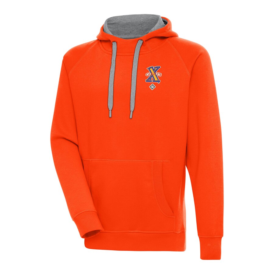 Men's Cuban Giants Antigua Orange Victory Pullover Hoodie Men's Cuban Giants Antigua Orange Victory Pullover Hoodie