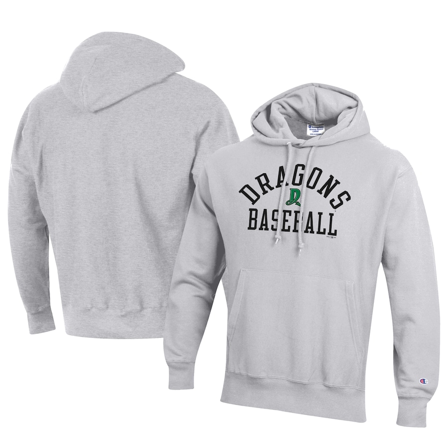 Men's Dayton Dragons Champion Gray Baseball Reverse Weave Pullover Hoodie Men's Dayton Dragons Champion Gray Baseball Reverse Weave Pullover Hoodie
