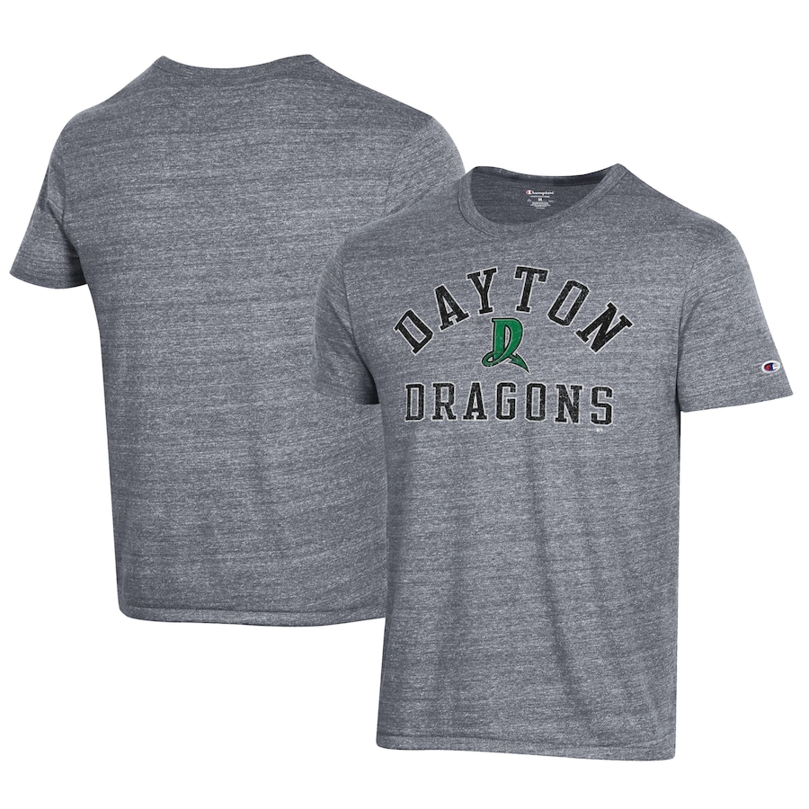Men's Dayton Dragons Champion Gray Ultimate Tri-Blend T-Shirt Men's Dayton Dragons Champion Gray Ultimate Tri-Blend T-Shirt