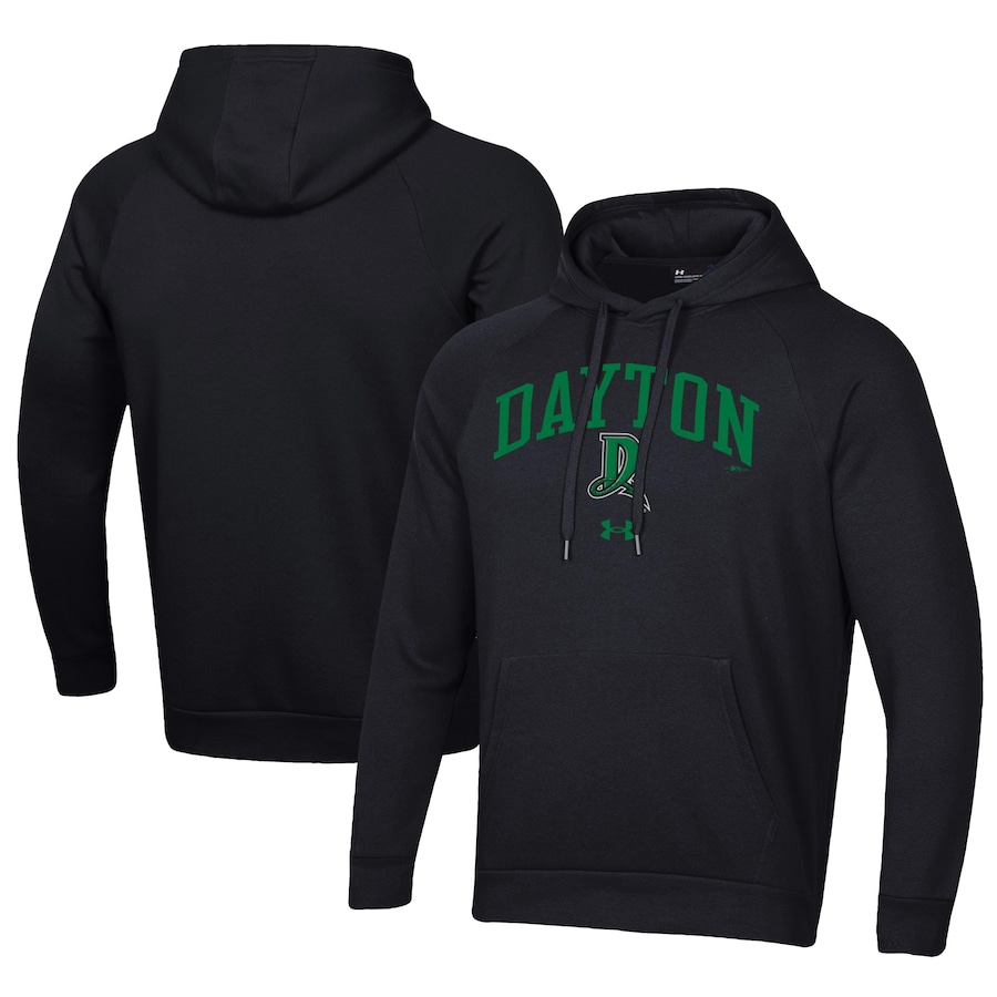 Men's Dayton Dragons Under Armour Black All Day Fleece Pullover Hoodie Men's Dayton Dragons Under Armour Black All Day Fleece Pullover Hoodie
