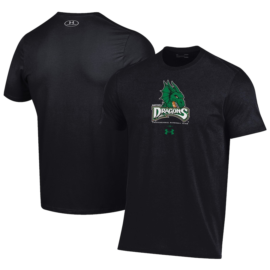 Men's Dayton Dragons Under Armour Black Performance T-Shirt Men's Dayton Dragons Under Armour Black Performance T-Shirt