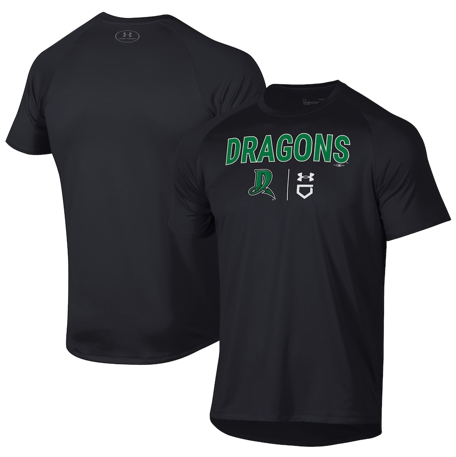 Men's Dayton Dragons Under Armour Black Tech T-Shirt Men's Dayton Dragons Under Armour Black Tech T-Shirt