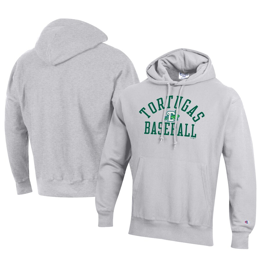 Men's Daytona Tortugas Champion Gray Baseball Reverse Weave Pullover Hoodie