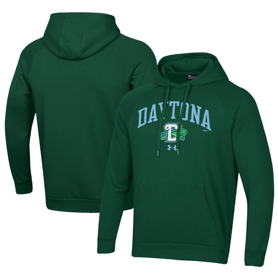 Men's Daytona Tortugas Under Armour Green All Day Fleece Pullover Hoodie Men's Daytona Tortugas Under Armour Green All Day Fleece Pullover Hoodie