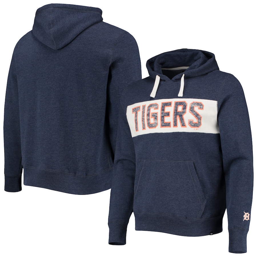 Men's Detroit Tigers '47 Heathered Navy Team Pullover Hoodie