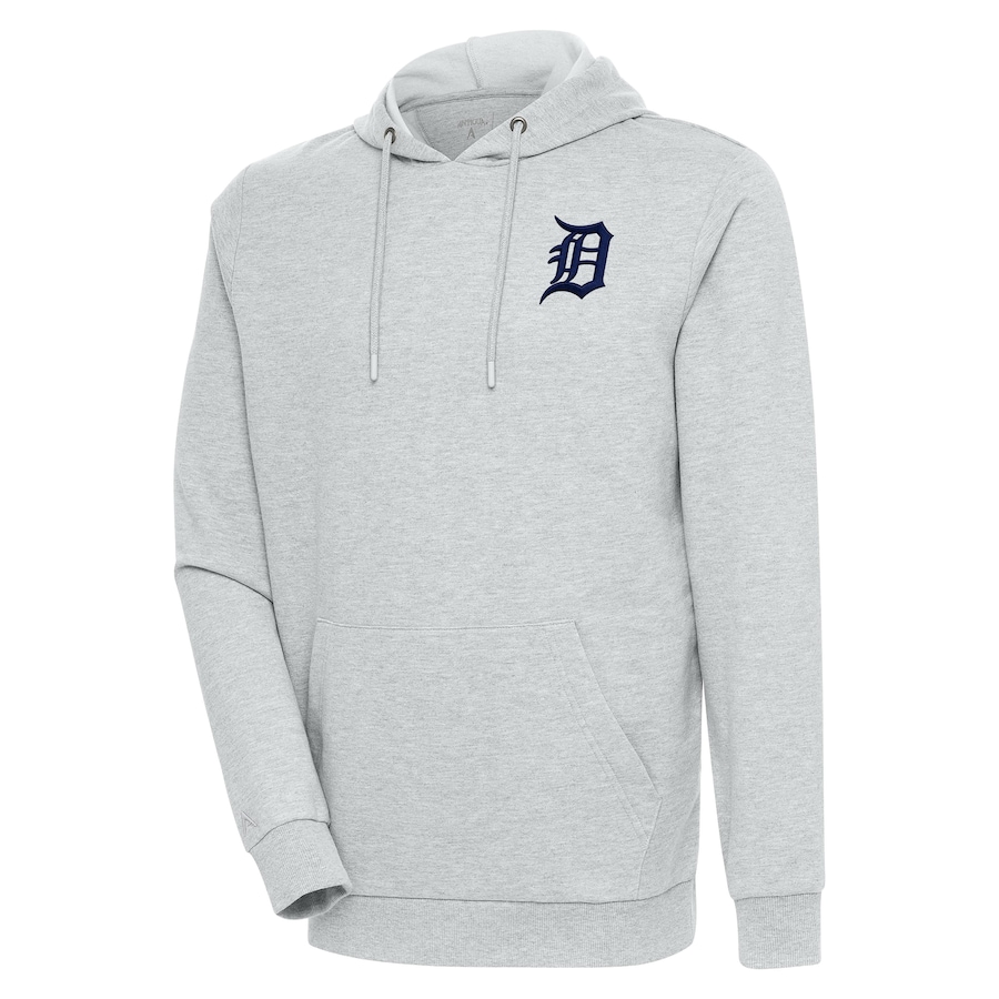 Men's Detroit Tigers Antigua Heather Gray Action Pullover Hoodie