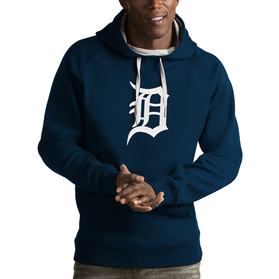 Men's Detroit Tigers Antigua Navy Victory Pullover Hoodie