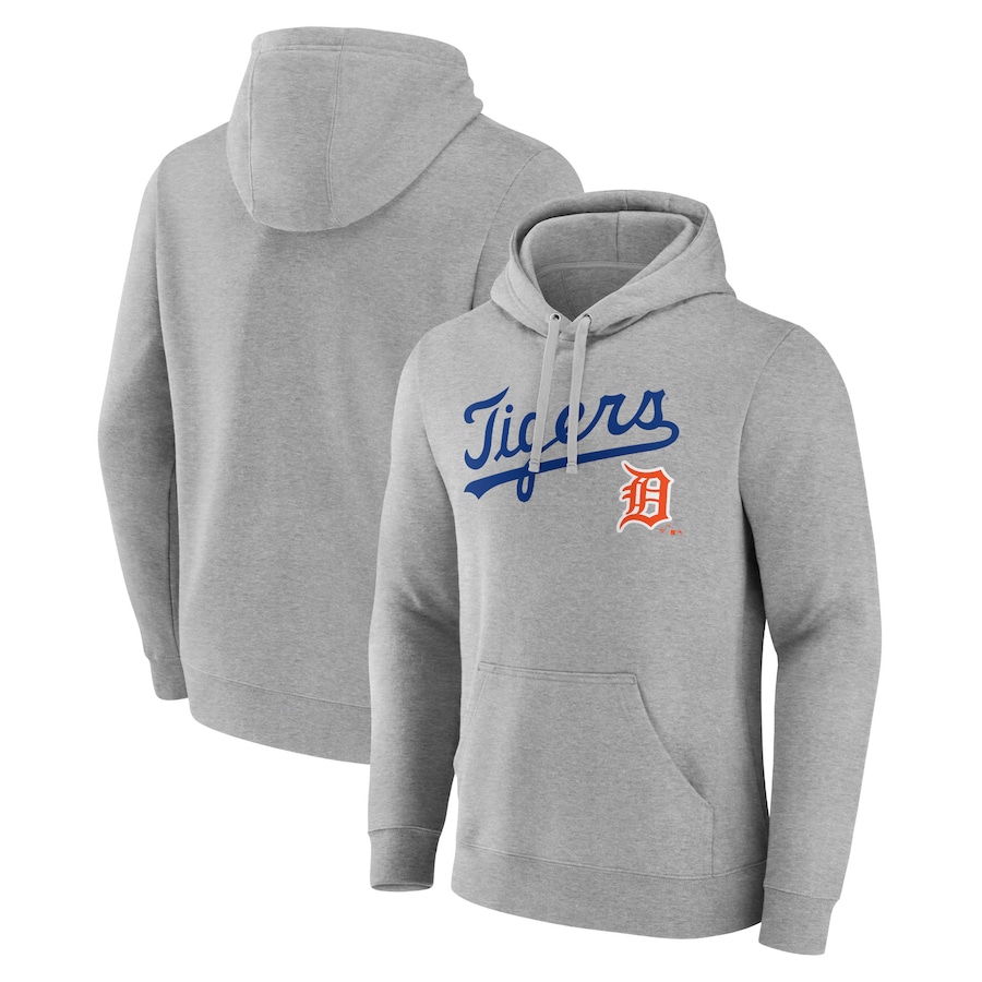 Men's Detroit Tigers Gray Wahconah Pullover Hoodie Men's Detroit Tigers Gray Wahconah Pullover Hoodie