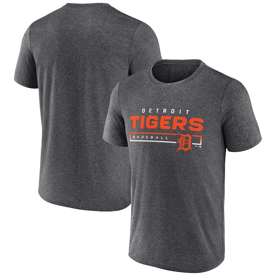 Men's Detroit Tigers Heathered Charcoal Durable Goods Synthetic T-Shirt