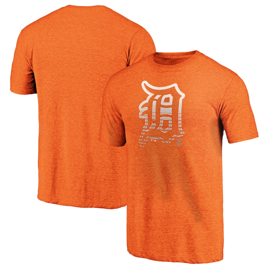 Men's Detroit Tigers Heathered Orange Sport Resort Tri-Blend T-Shirt