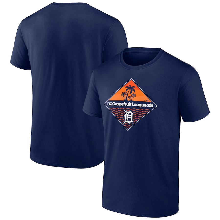 Men's Detroit Tigers Navy 2023 MLB Spring Training Diamond T-Shirt