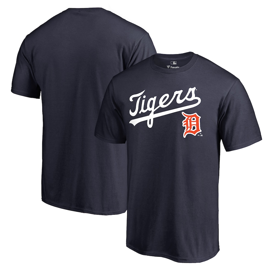 Men's Detroit Tigers Navy Cooperstown Collection Wahconah T-Shirt