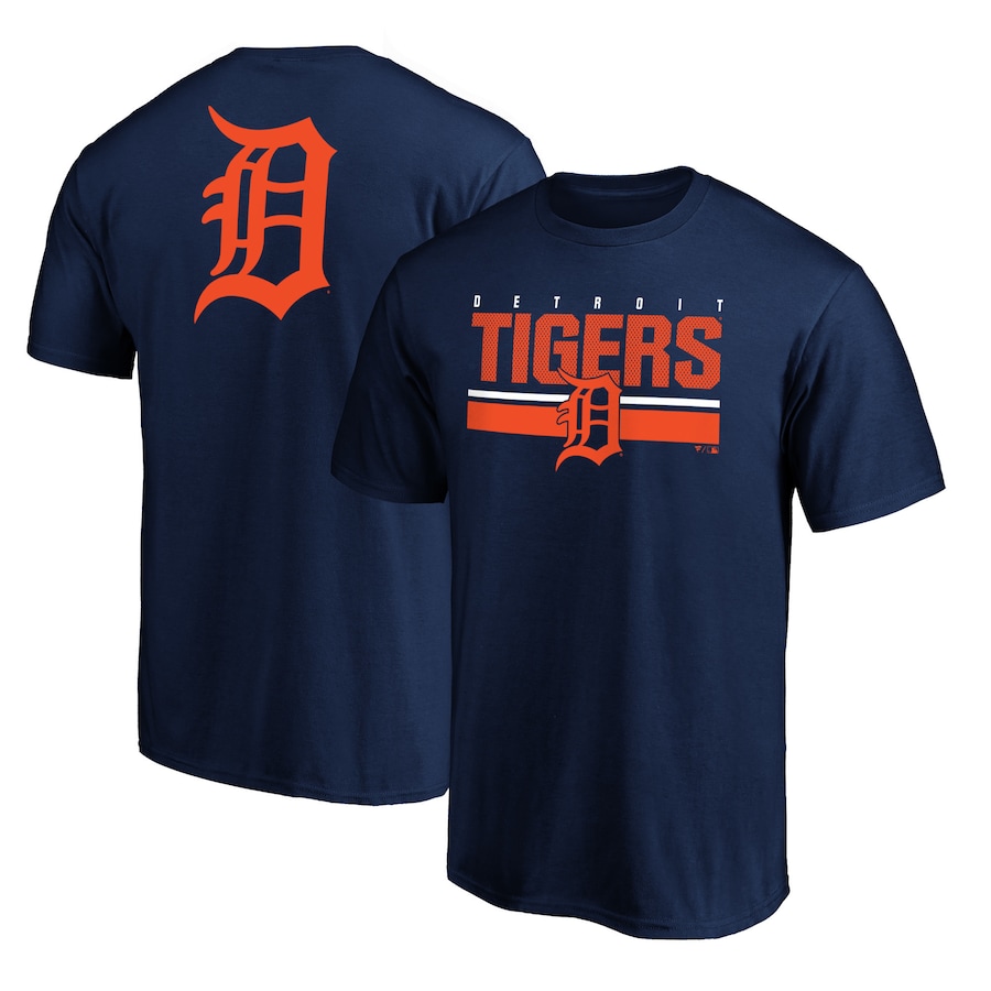 Men's Detroit Tigers Navy End Game Team Wordmark T-Shirt Men's Detroit Tigers Navy End Game Team Wordmark T-Shirt