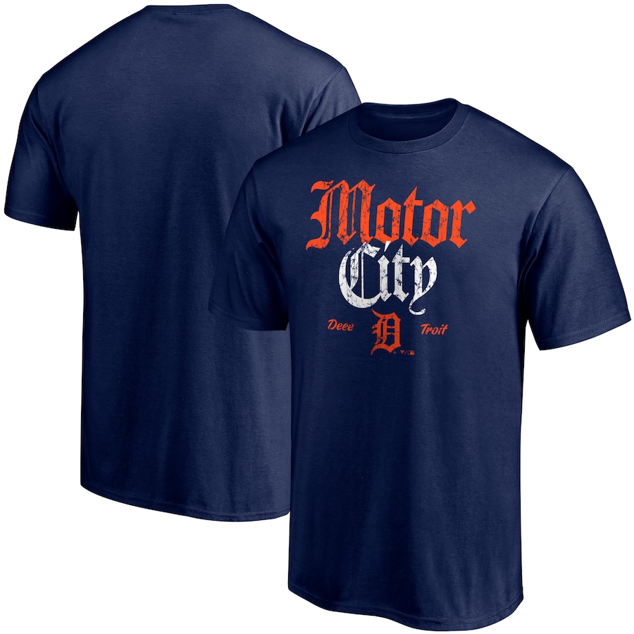 Men's Detroit Tigers Navy Hometown Logo T-Shirt