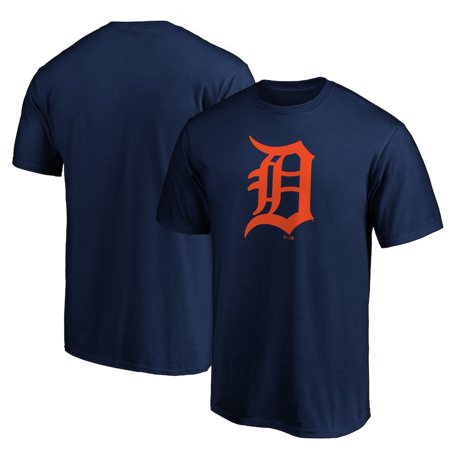 Men's Detroit Tigers Navy Official Logo T-Shirt Men's Detroit Tigers Navy Official Logo T-Shirt
