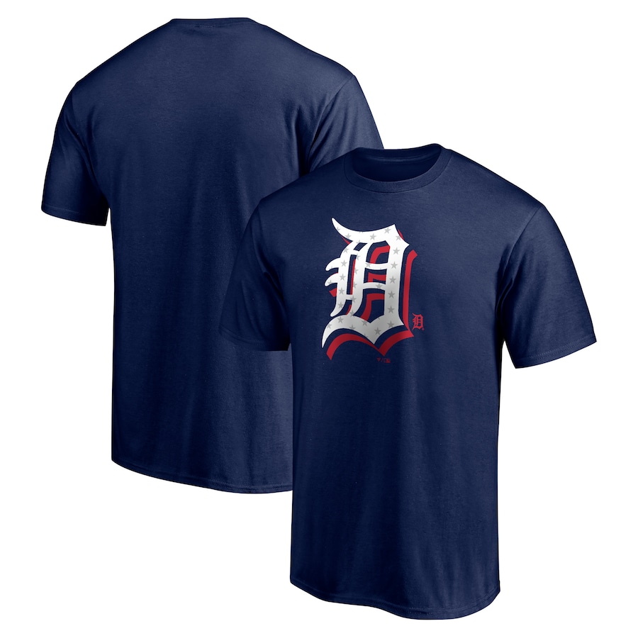 Men's Detroit Tigers Navy Red White and Team T-Shirt