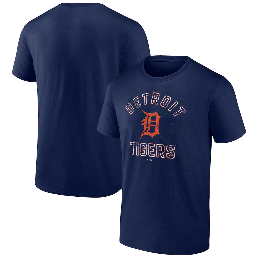 Men's Detroit Tigers Navy Second Wind T-Shirt Men's Detroit Tigers Navy Second Wind T-Shirt