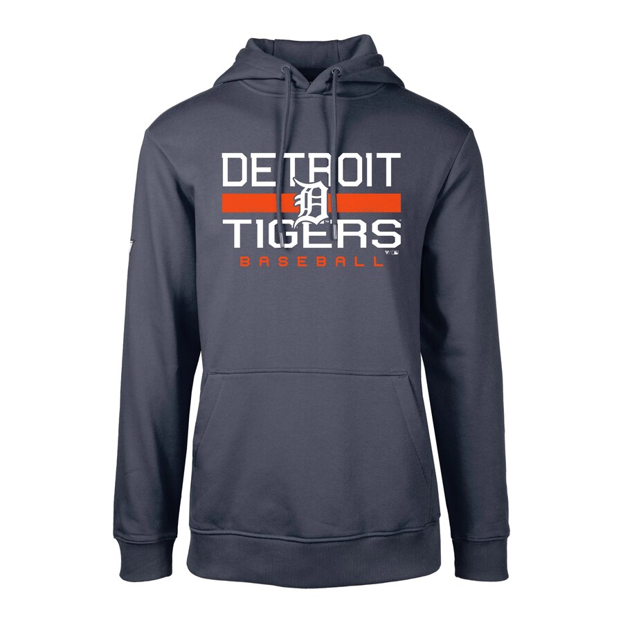 Men's Detroit Tigers Levelwear Navy Podium Dugout Fleece Hoodie