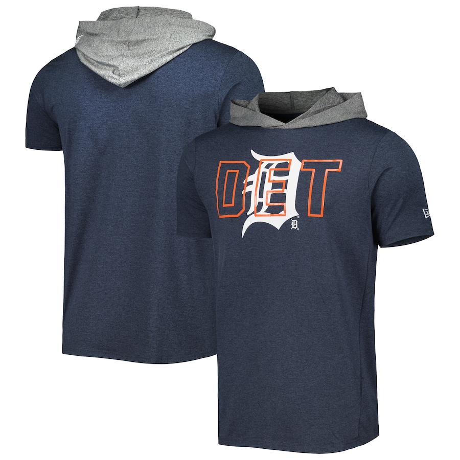 Men's Detroit Tigers New Era Navy Team Hoodie T-Shirt Men's Detroit Tigers New Era Navy Team Hoodie T-Shirt