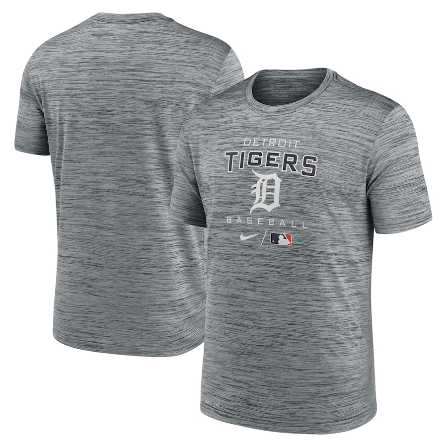 Men's Detroit Tigers Nike Anthracite Authentic Collection Velocity Practice Performance T-Shirt Men's Detroit Tigers Nike Anthracite Authentic Collection Velocity Practice Performance T-Shirt