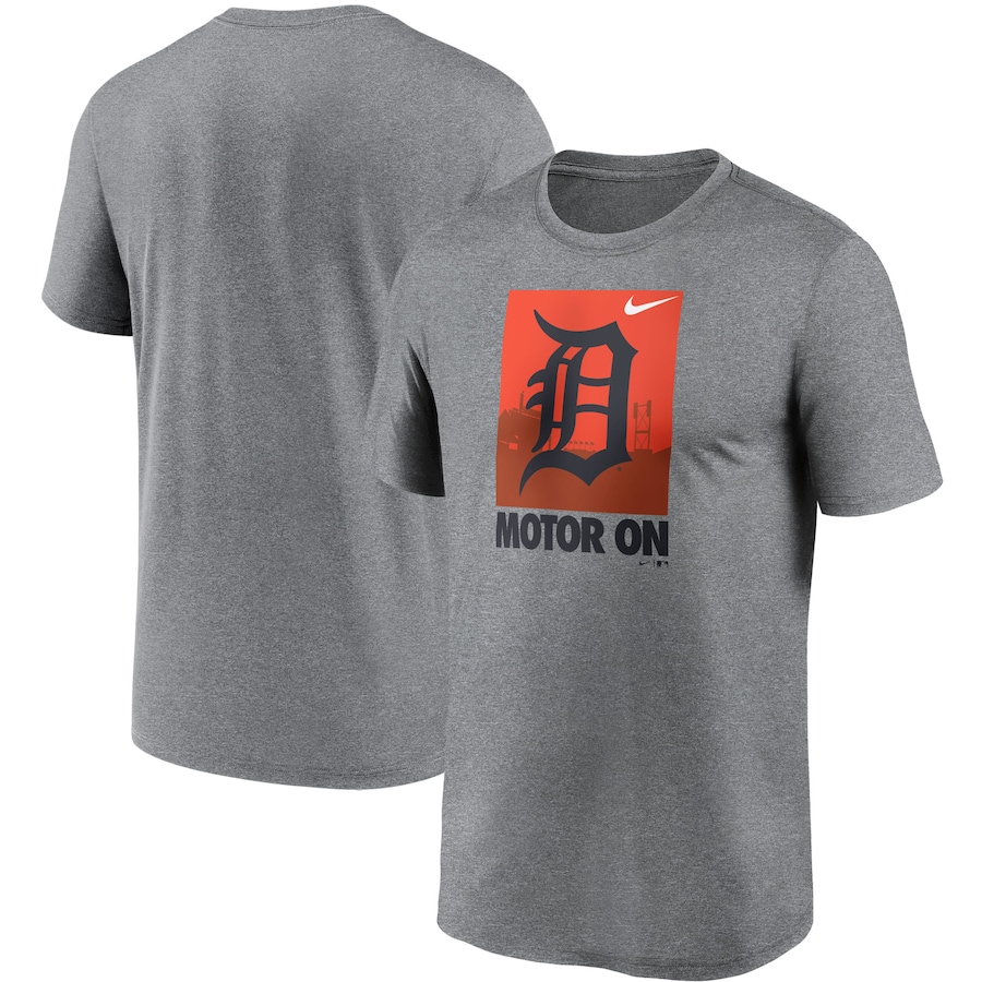 Men's Detroit Tigers Nike Heathered Gray Local Logo Legend T-Shirt Men's Detroit Tigers Nike Heathered Gray Local Logo Legend T-Shirt