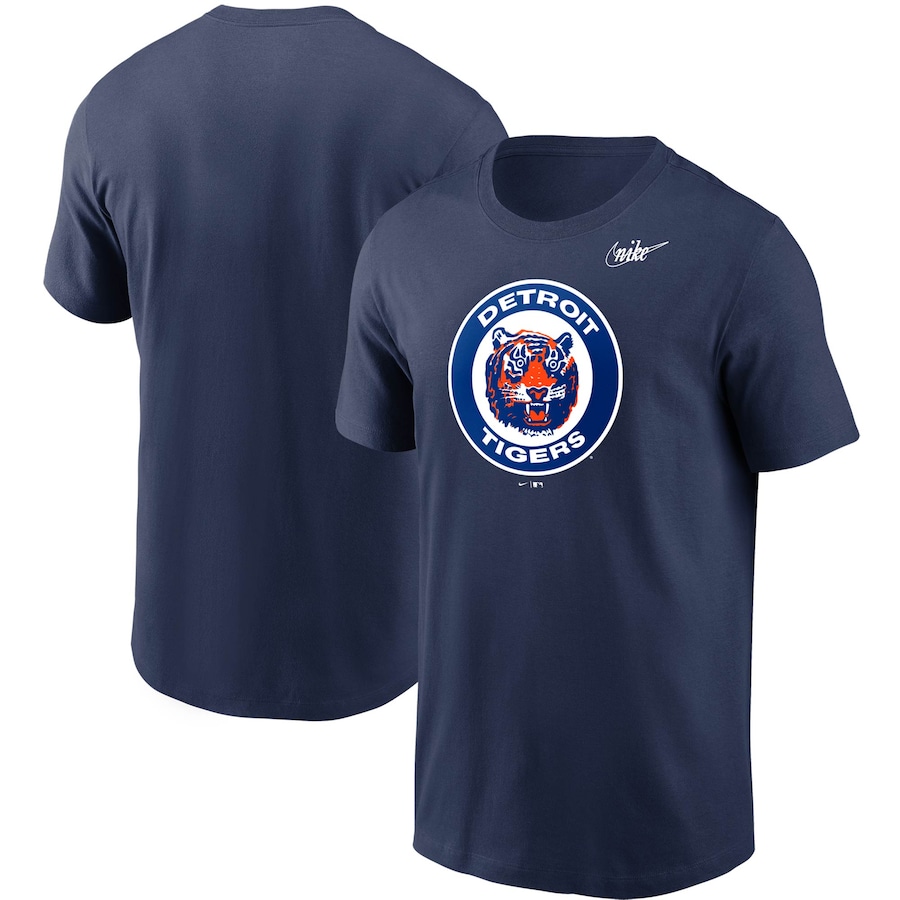 Men's Detroit Tigers Nike Navy Cooperstown Collection Logo T-Shirt Men's Detroit Tigers Nike Navy Cooperstown Collection Logo T-Shirt