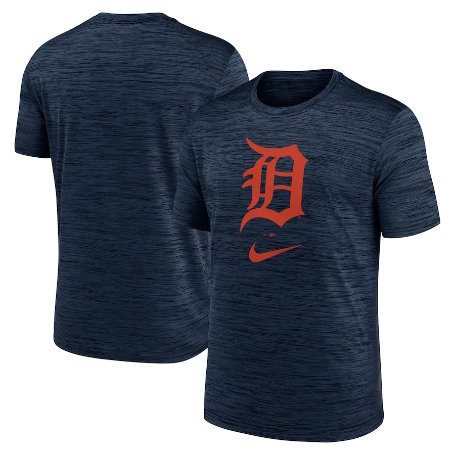 Men's Detroit Tigers Nike Navy Logo Velocity Performance T-Shirt