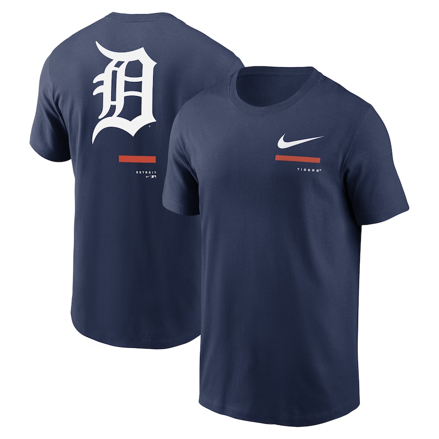 Men's Detroit Tigers Nike Navy Over the Shoulder T-Shirt Men's Detroit Tigers Nike Navy Over the Shoulder T-Shirt